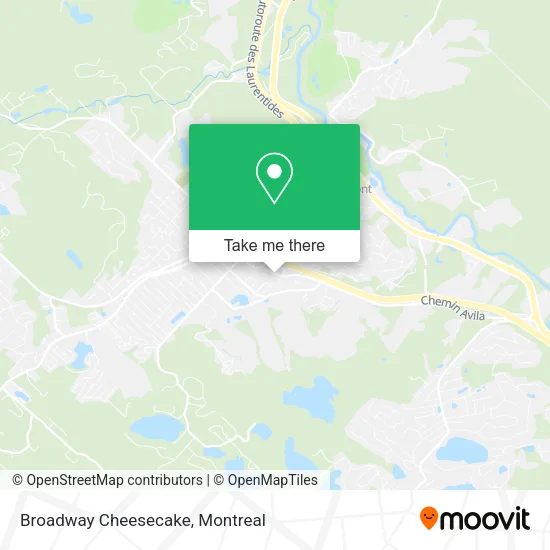 Broadway Cheesecake map