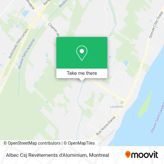 Albec Csj Revêtements d'Aluminium map