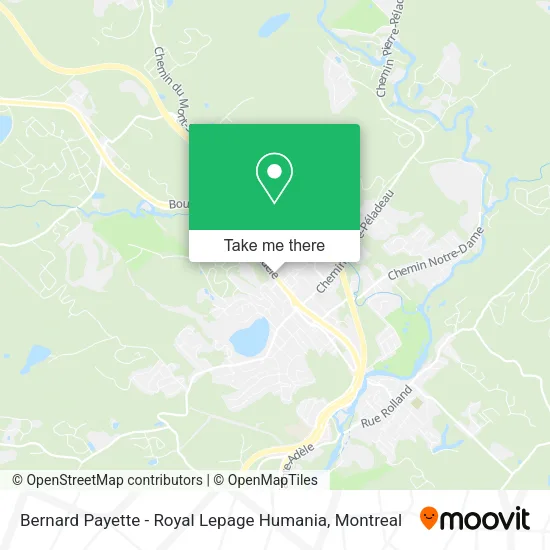 Bernard Payette - Royal Lepage Humania map