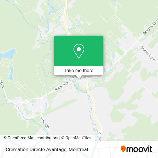 Cremation Directe Avantage map