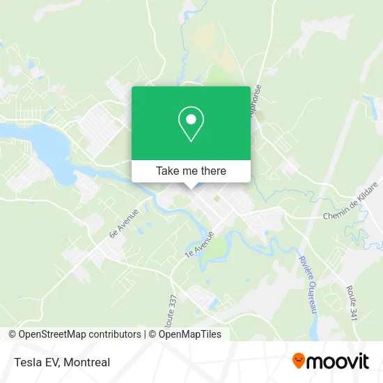 Tesla EV map