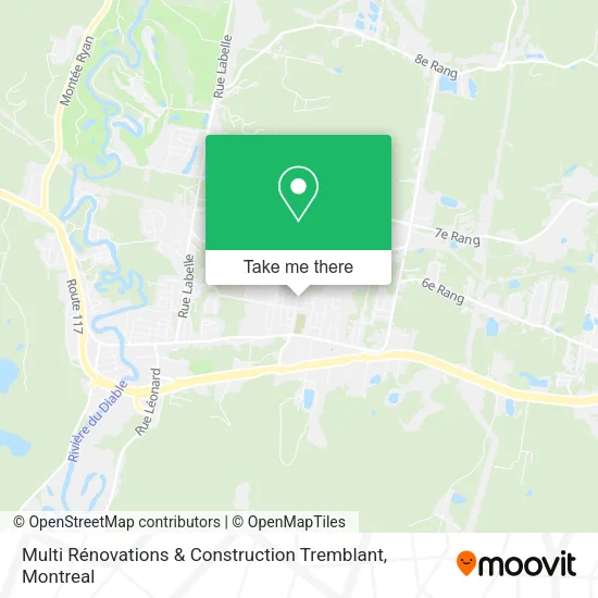 Multi Rénovations & Construction Tremblant map