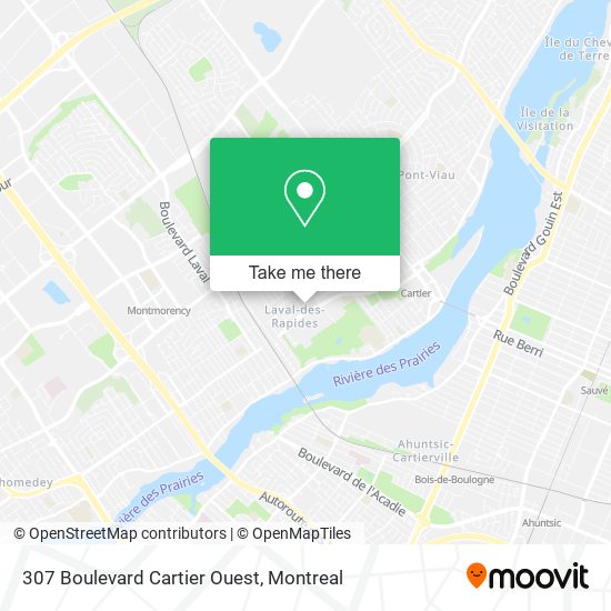 307 Boulevard Cartier Ouest map