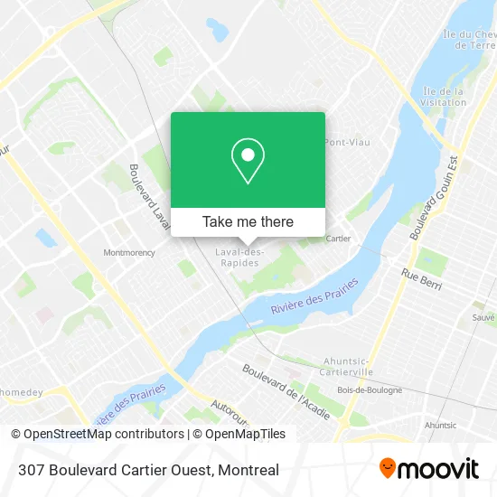 307 Boulevard Cartier Ouest map