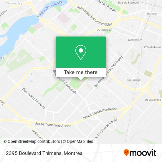 2395 Boulevard Thimens map