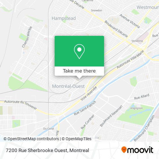 7200 Rue Sherbrooke Ouest map