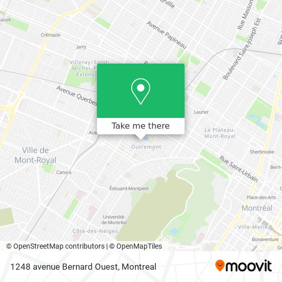 1248 avenue Bernard Ouest map