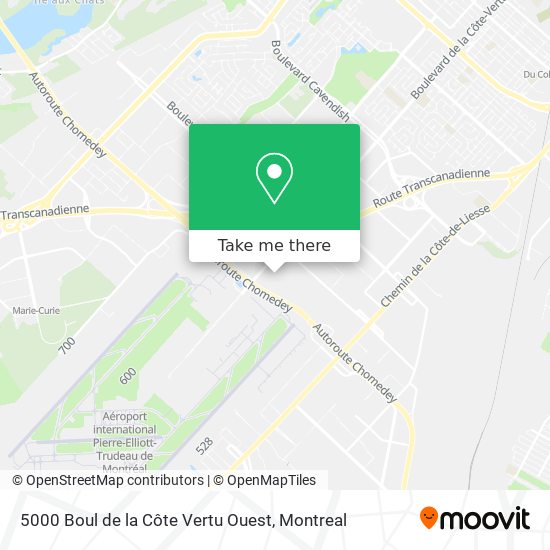 5000 Boul de la Côte Vertu Ouest map