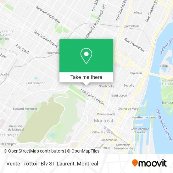 Vente Trottoir Blv ST Laurent map