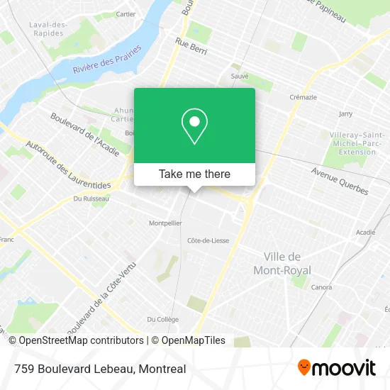 759 Boulevard Lebeau map