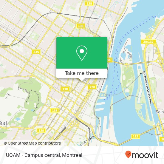 UQAM - Campus central map