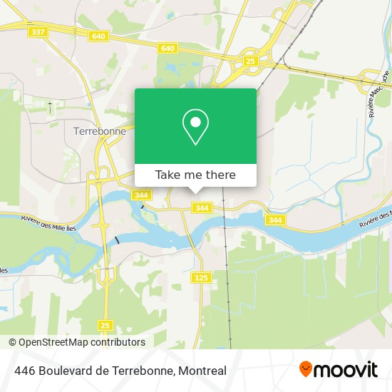 446 Boulevard de Terrebonne map