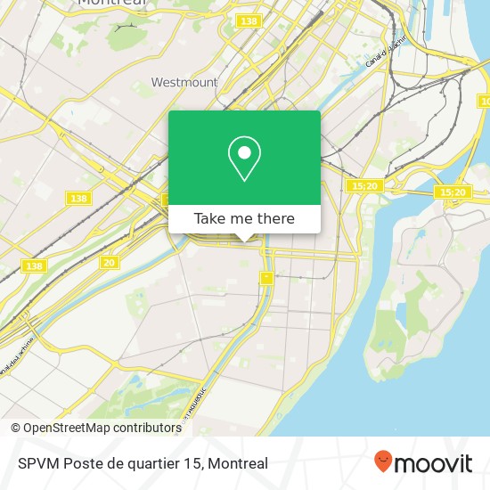 SPVM Poste de quartier 15 map