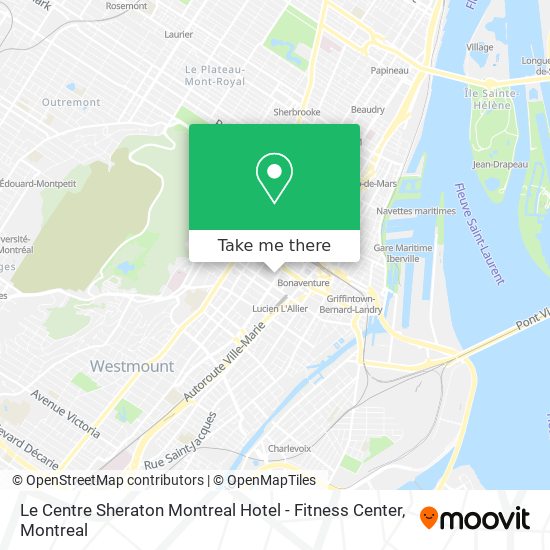 Le Centre Sheraton Montreal Hotel - Fitness Center map