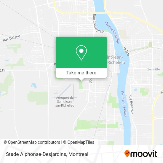 Stade Alphonse-Desjardins map