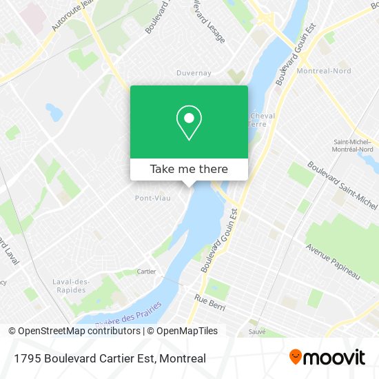 1795 Boulevard Cartier Est map