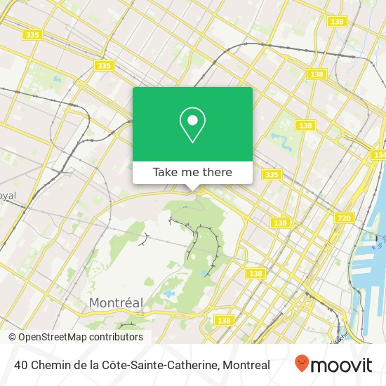 40 Chemin de la Côte-Sainte-Catherine map