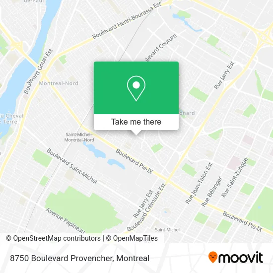 8750 Boulevard Provencher map