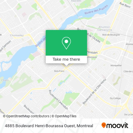 4885 Boulevard Henri-Bourassa Ouest map