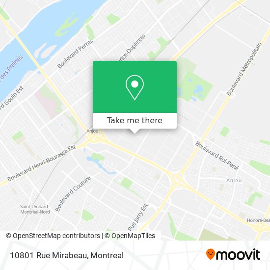 10801 Rue Mirabeau map