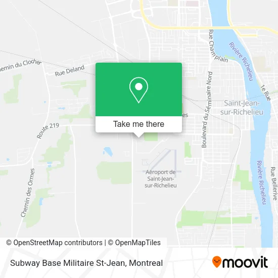 Subway Base Militaire St-Jean map