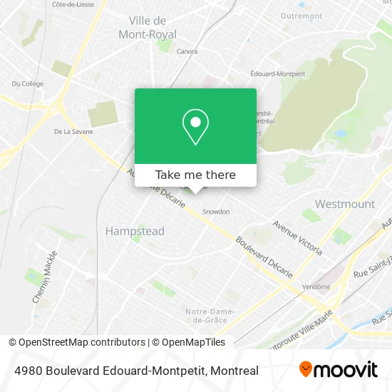 4980 Boulevard Edouard-Montpetit map