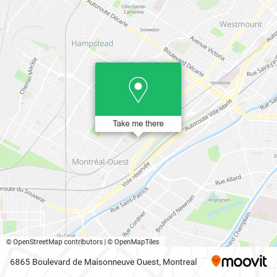 6865 Boulevard de Maisonneuve Ouest map