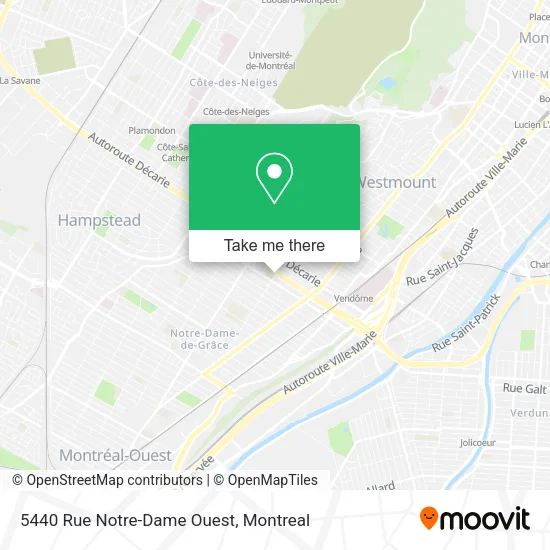5440 Rue Notre-Dame Ouest map