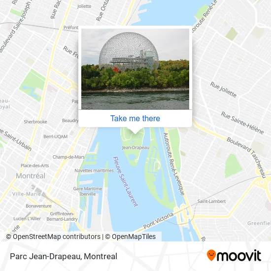 Parc Jean-Drapeau map