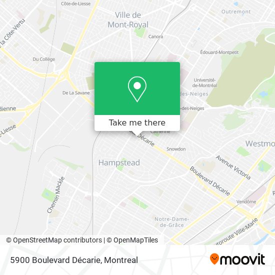 5900 Boulevard Décarie map