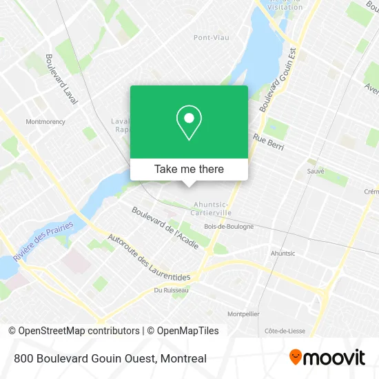 800 Boulevard Gouin Ouest map