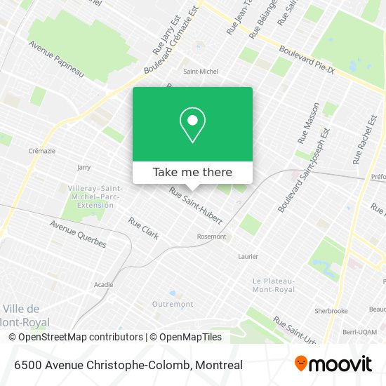 6500 Avenue Christophe-Colomb map