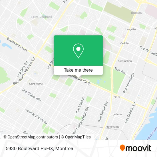 5930 Boulevard Pie-IX map