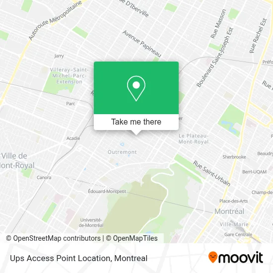 Ups Access Point Location map
