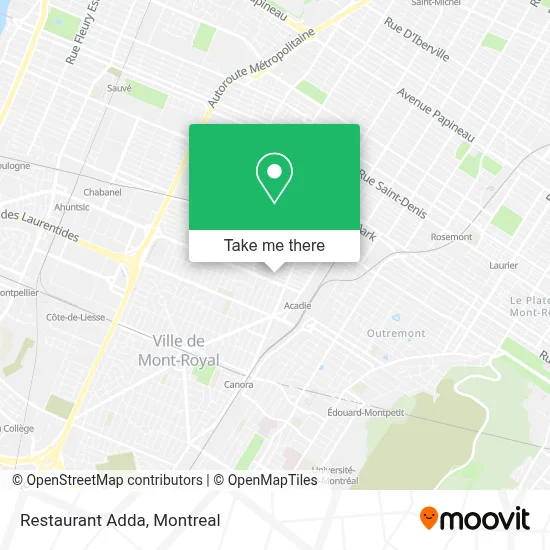 Restaurant Adda map