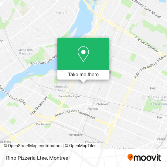 Rino Pizzeria Ltee map
