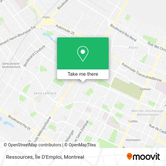 Ressources, Île D'Emploi map