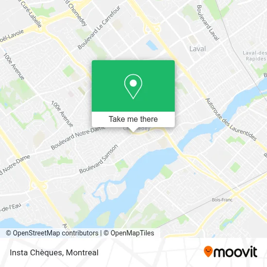Insta Chèques map
