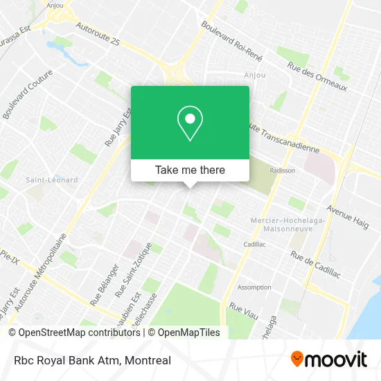 Rbc Royal Bank Atm map