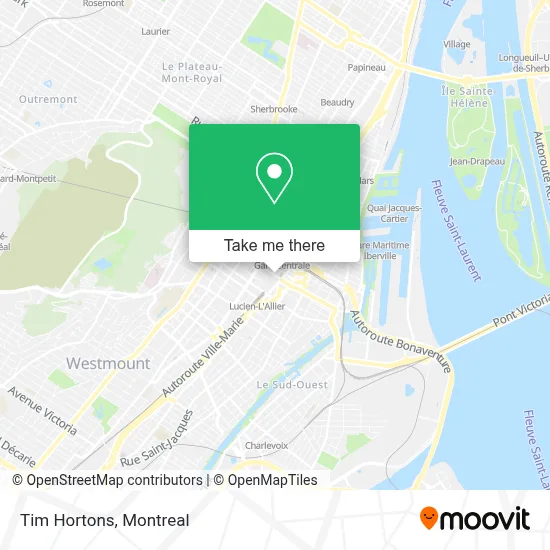 Tim Hortons map