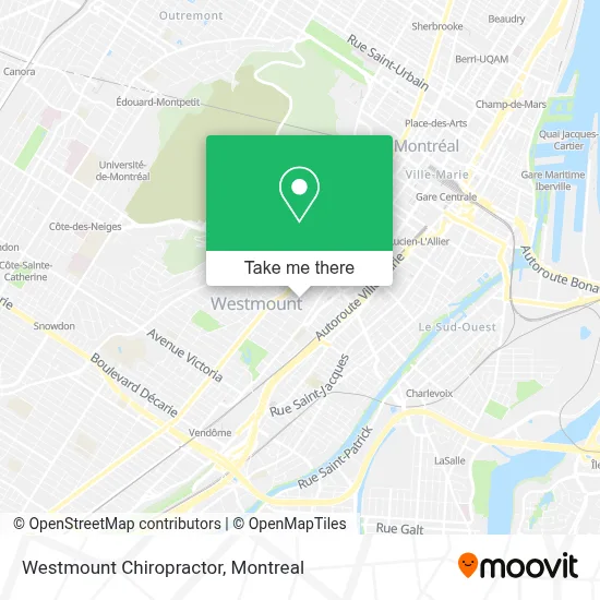 Westmount Chiropractor map