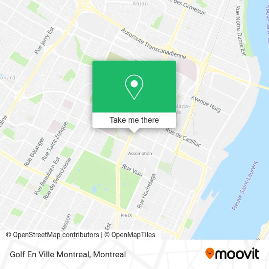 Golf En Ville Montreal map