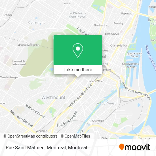 Rue Saint Mathieu, Montreal map