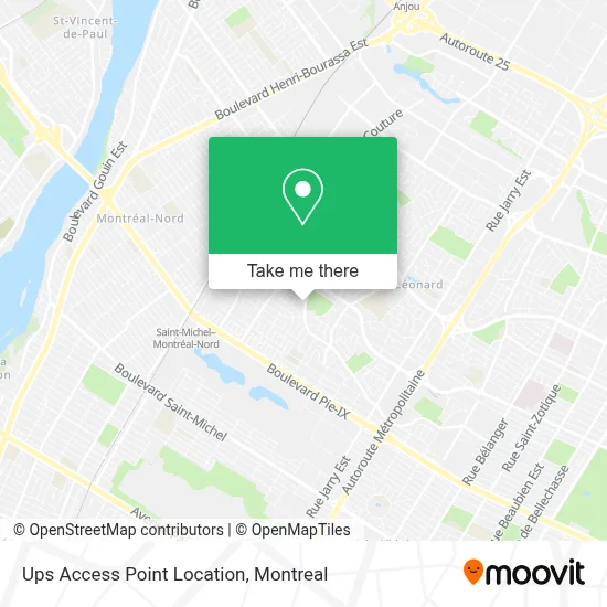 Ups Access Point Location map