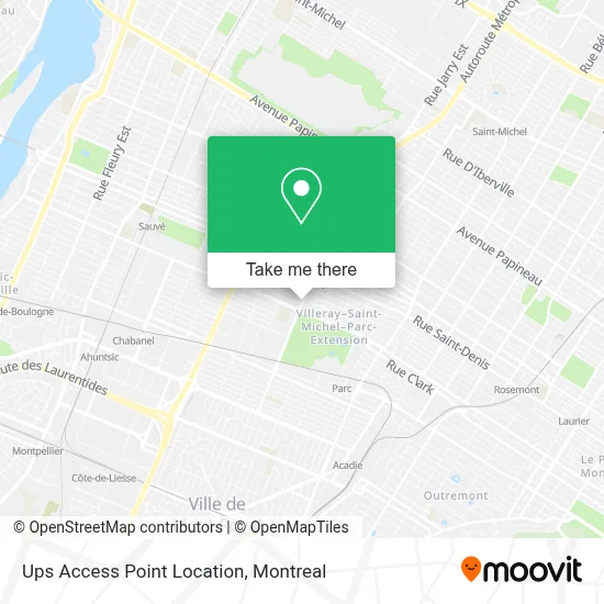 Ups Access Point Location map