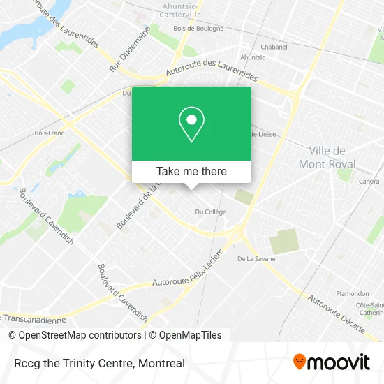 Rccg the Trinity Centre map