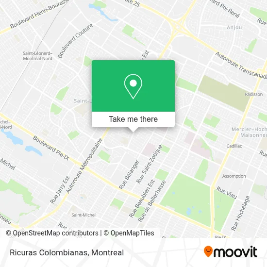 Ricuras Colombianas map