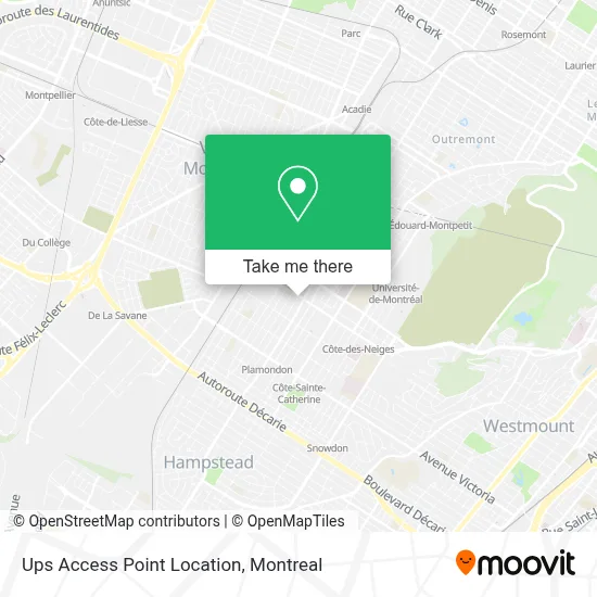 Ups Access Point Location map