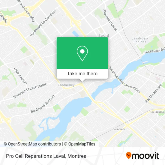Pro Cell Reparations Laval map