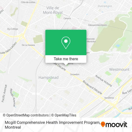 Mcgill Comprehensive Health Improvement Program map